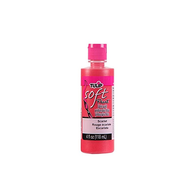 Tulip Soft Fabric Paint 4oz, Scarlet, Pearl Scarlett, One Size