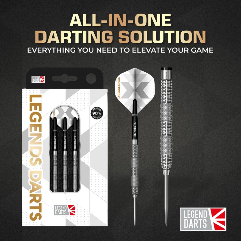Legend Darts | Steel Tip Darts Set | 90% Tungsten