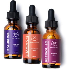 Anti Aging Skin Care Set by Eve Hansen - Best Natural Anti Wrinkle Serum Set, Dark Spot Corrector, Reduce Hyperpigmentation, Acne Scars, Age Spots -  