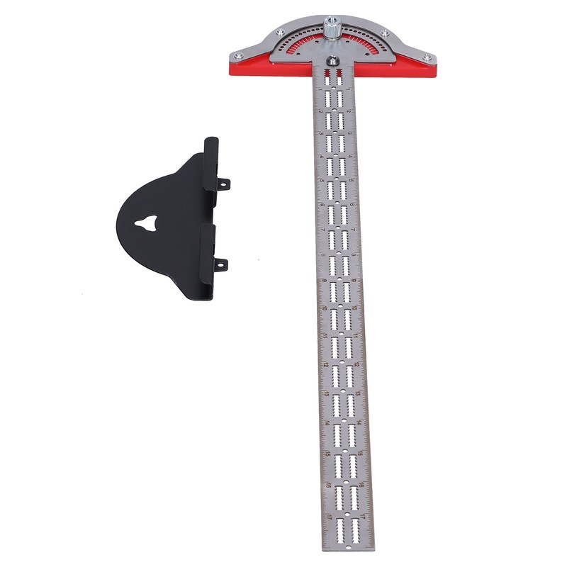 Woodworker Edge Ruler Protractor Portable Stainless Steel Angle Measuring Tool