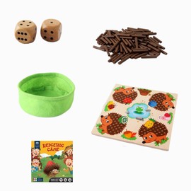 Wooden Hedgehog Game Math Learning Toy for Kids Educational Wooden Toy Coordination Math Board Fine Motor Skill Toys