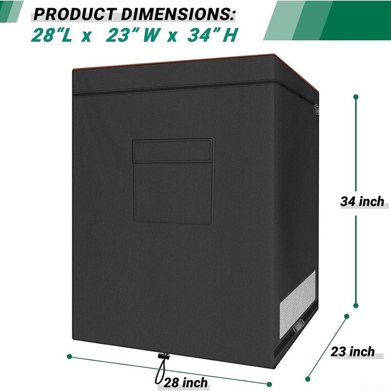 Black Freezer Cover, Freezer Cover, Waterproof 210D Oxford Protective Cover