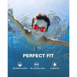 ZIONOR G1MINI Children's Swimming Goggles Polarised / Non-Polarised Comfortable Children's Swimming Goggles Anti Fog UV Protection Swimming Goggles for Girls and Boys (Years 6-14)