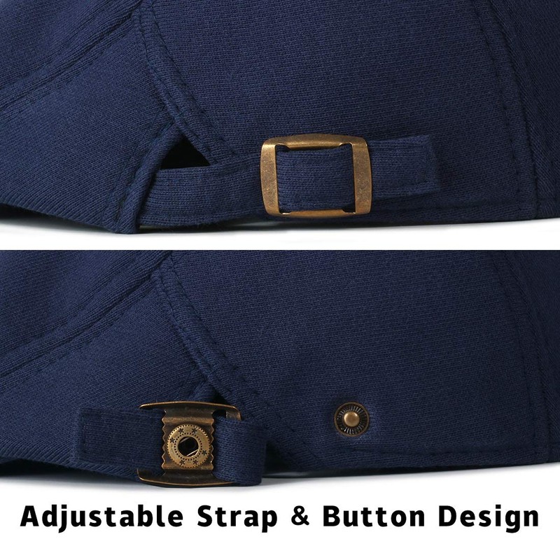 WETOO Men's Flat Cap Black Driving Cabbie Hunting Flatcap Newsboy