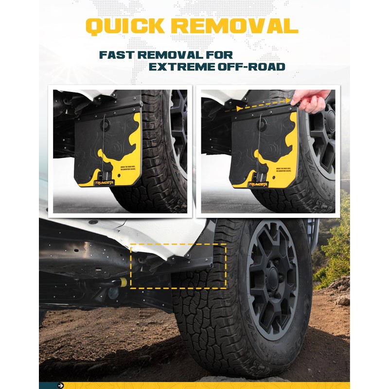 Trumgeta10 x19 Mud Flaps Guards Fit for Toyota Tacoma 2024