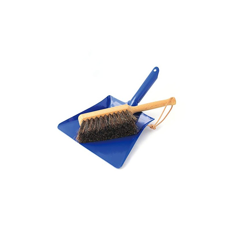 Redecker Mini Dust Pan Set, Large, Blue