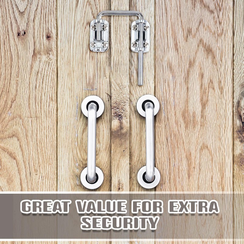 Hicarer 4 Pcs Sliding Glass Door Lock French Door Latch