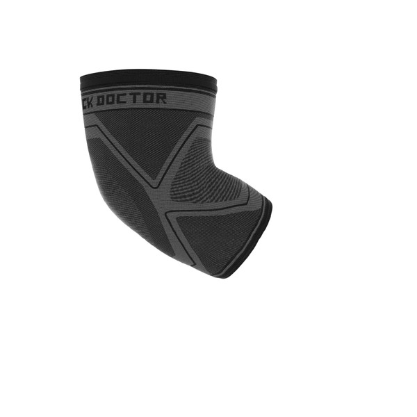 Shock Doctor 2026 Comp Knit Elbw SLV Gry/blk A/L, Black/Grey,