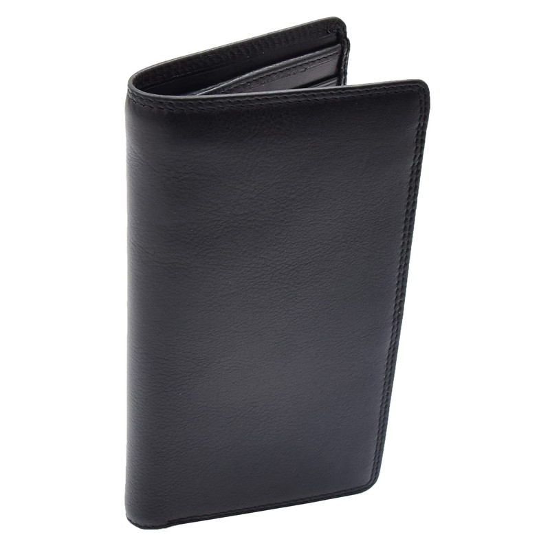 A1 FASHION GOODS Mens Real Leather Breast Wallet Vertical Bifold