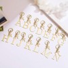 Coprall Gold Initial Keychain for Women A-Z Letter Cross Charms