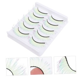 Baluue 20pairs Fluorescent Gradient False Eyelashes Reusable Individual Lashes for Women for Parties Weddings and Special Occasions