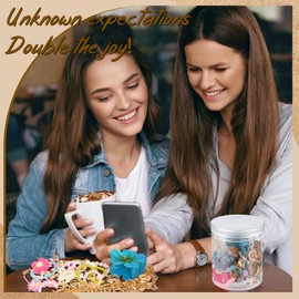 Tondiamo Mystery Jewelry Jar 34 Surprise Jewelry Box for Women Earrings Ring Bracelet Necklace Hair Clip Her Birthday Gift