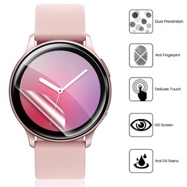 Lamshaw Smart Watch Protective Film, [6 Pieces] 4H Hardness TPU Protective Film Cover, LCD Film, Round Film, Watch Screen Protector Film (42mm)