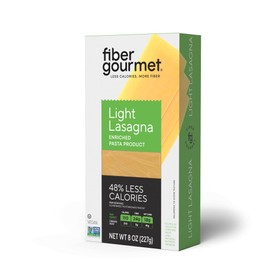 Fiber Gourmet Pasta - Light Lasagna Pasta - Low Net Carb, Fiber-Rich, Low Calorie, Healthy Pasta - Made in Italy, Kosher, Vegan, Non-GMO - 8 Oz