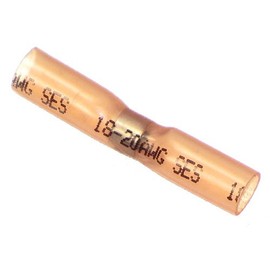 NEF Heat Shrink Solder Electrical Butt Connectors, Red 22-18 gauge, 25 Pack