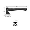 WICING Throwing Axe - 3 Pack, 15-inch Camping Hatchet, Carbon