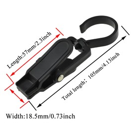 Hahiyo Plastic Swivel Clothespins Hanging Hook Clip Smooth Rotate Strong from Wind Secure to Hold Heavy Laundry Save Space Not Damage Leave Pinch Mark for Curtain Towel Hangers 2.3 Inches Black 8PCS