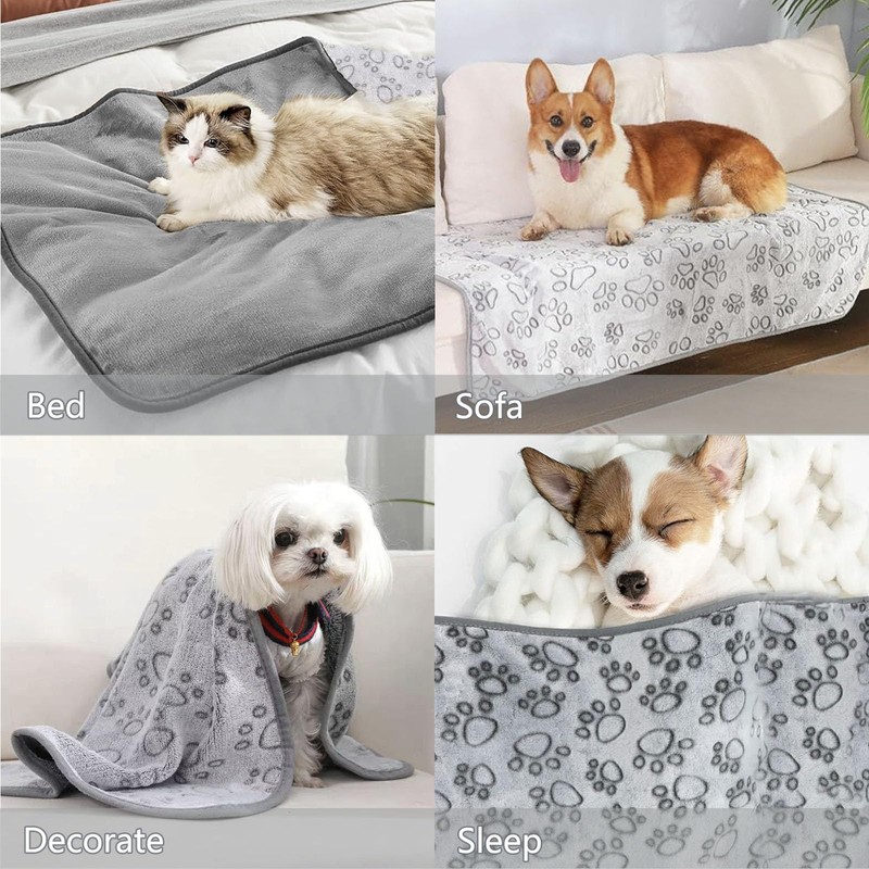 1 Pcs Dog Blankets, Washable Puppy Blankets, Soft Pet Blankets