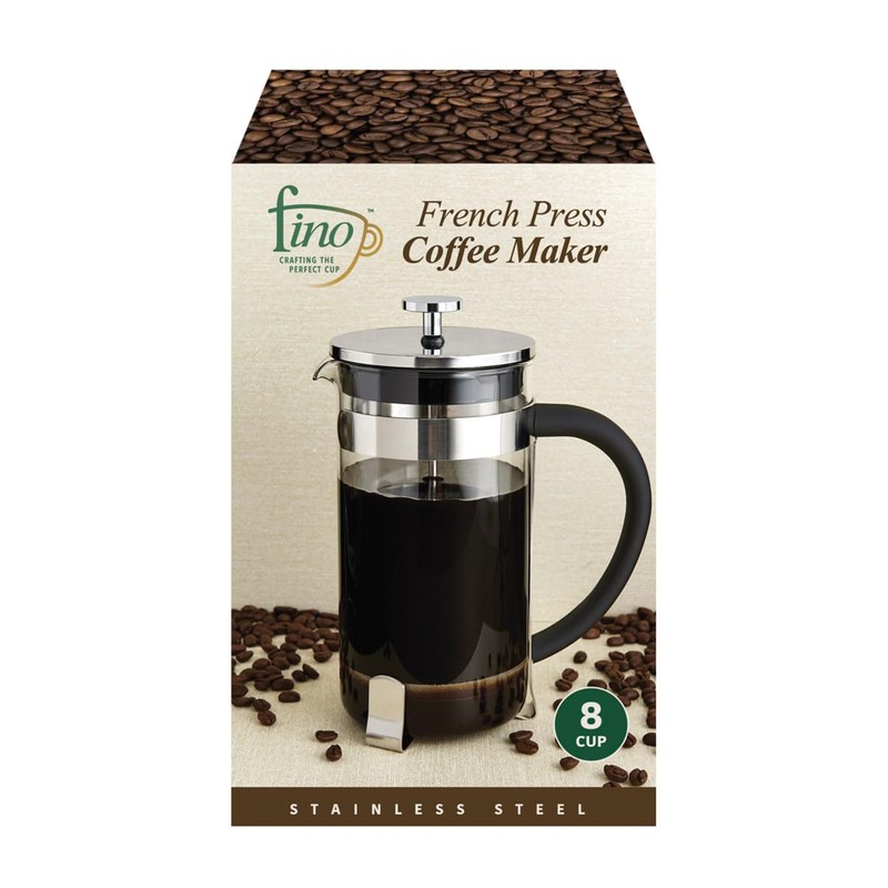 Fino French Press Coffee Maker, Brews Up to 8 Servings,