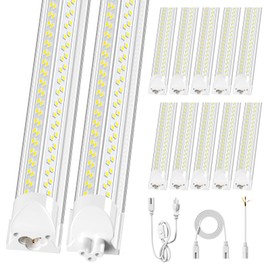 Super Bright 50W Led Shop Lights 4FT 10-Pack 5000K 7500LM For Garage Shop