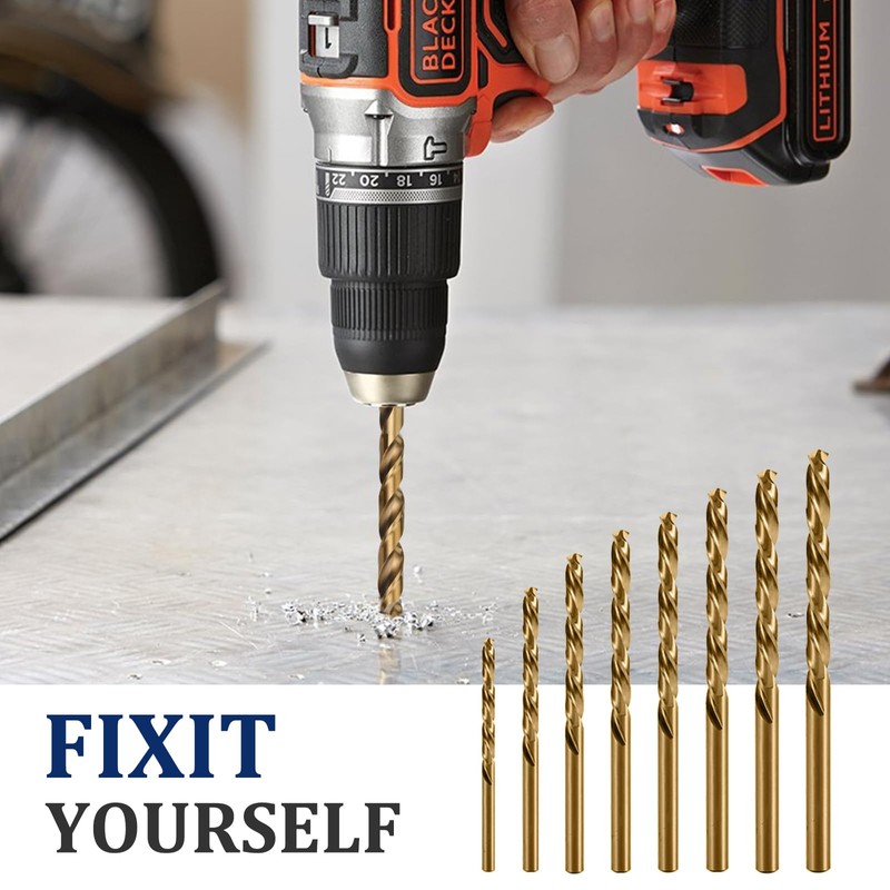 Misuyue 4.2mm/0.165" M35 Cobalt Drill Bits, 6pcs Metal HSS Twist