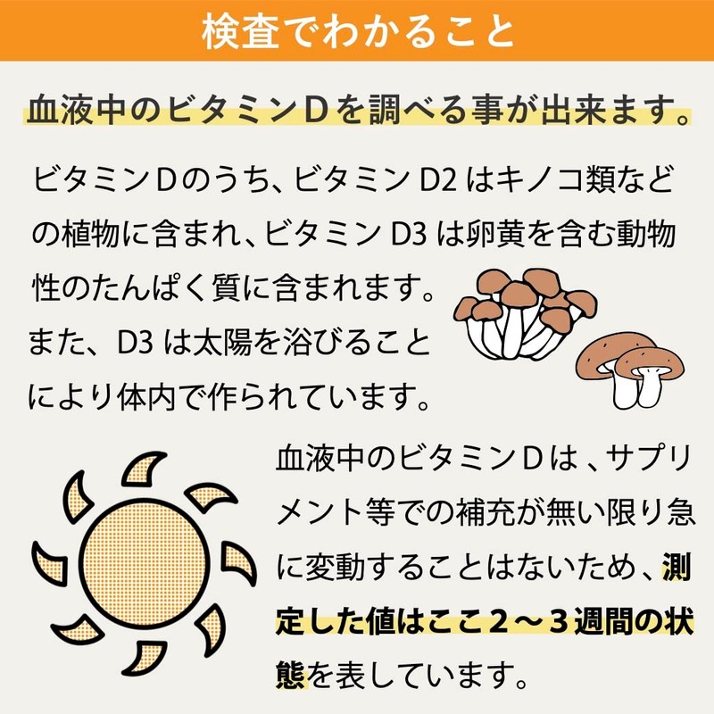 ビタミンD検査（総量, 25-ヒドロキシD2・D3）-AF【申込セット】