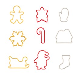 Tescoma 630901 Christmas Cookie Cutter Set of 9 Delicia, Multi-Colour