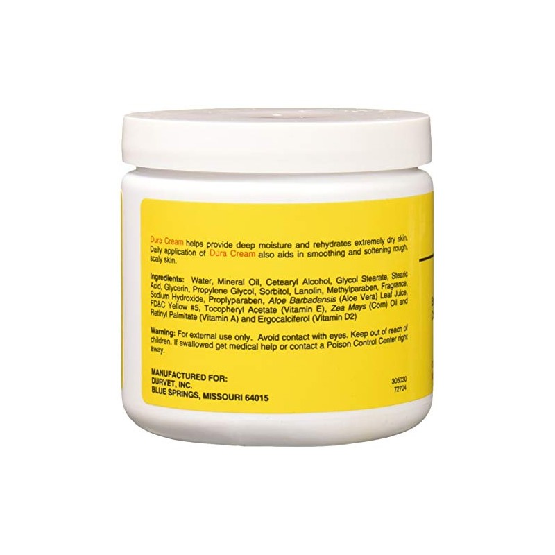 Durvet Duracream Emollient and Barrier Cream, 1 Pound Container