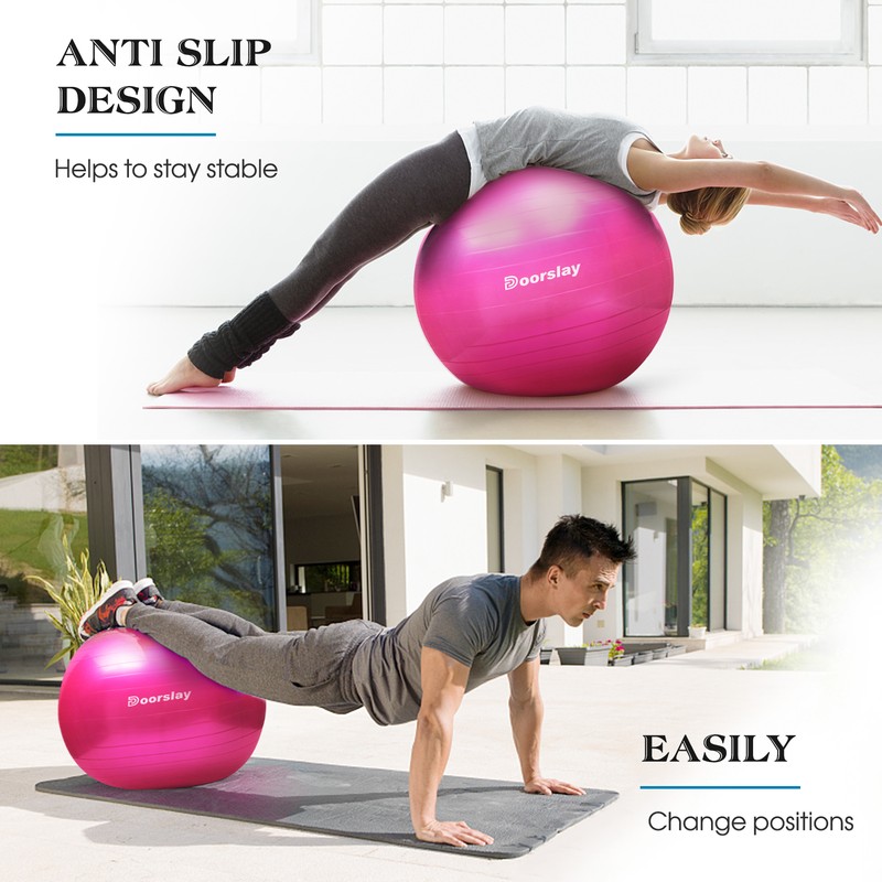 Anti-burst Yoga Ball 55cm/65cm/75cm Stability Balance Ball Pilates Barre Physical