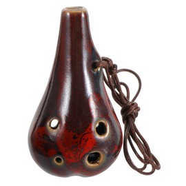 Alto C Ceramic Ocarina 6-Hole Beginner Musical Instrument Portable Practice Wind Instrument for Kids and Adults