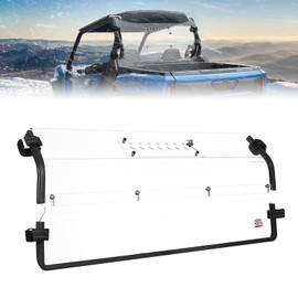 KEMIMOTO Vented Rear Windshield Compatible with Can-Am Commander & Commander Max 700/1000R 2021-2026,1/5"Thick Clear Polycarbonate Rear Window Stronger than Glass Full Windscreen