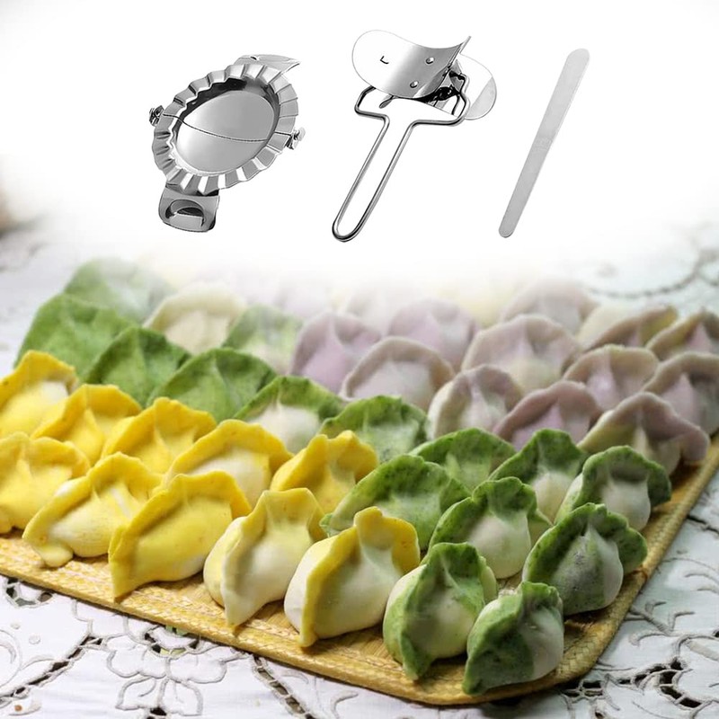 3 Pcs Ravioli Dumpling Maker Set Stainless Steel Manual Dumpling