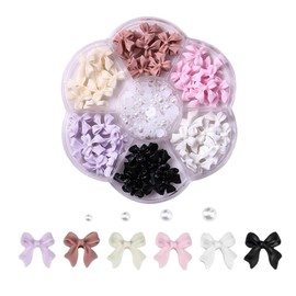 3D Colorful Aurora Bow Nail Art Decoration, Colorful Bow Charms for Nail Art Charms Nail Decorations Set for DIY Jewel Stones Nail Art Manicure Craft Decoration