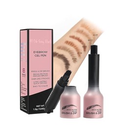 Augenbrauenstift Härchenzeichnung | Push-Up Augenbrauenfärbung für Natürliche Augenbrauen | Schnell trocknender, wasserfester Microblading-Augenbrauenstift | 3D Eyebrow Pen | #06 Grayblack