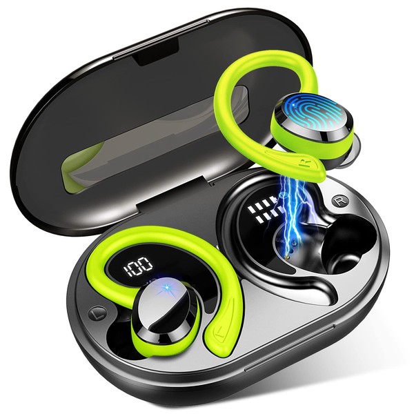 Rulefiss Q38 Wireless Earbuds, Bluetooth 5.3 Headphones with HD Mic,
