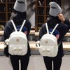 K.E.J. Cute Mini Backpack Bowknot Leather Backpack 3-PCS Small Backpack