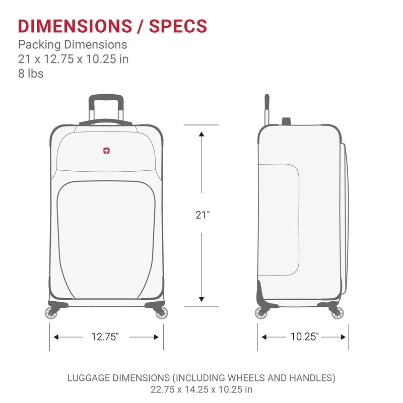 SwissGear Sion Softside Expandable Luggage – Carry-On Suitcase with 360