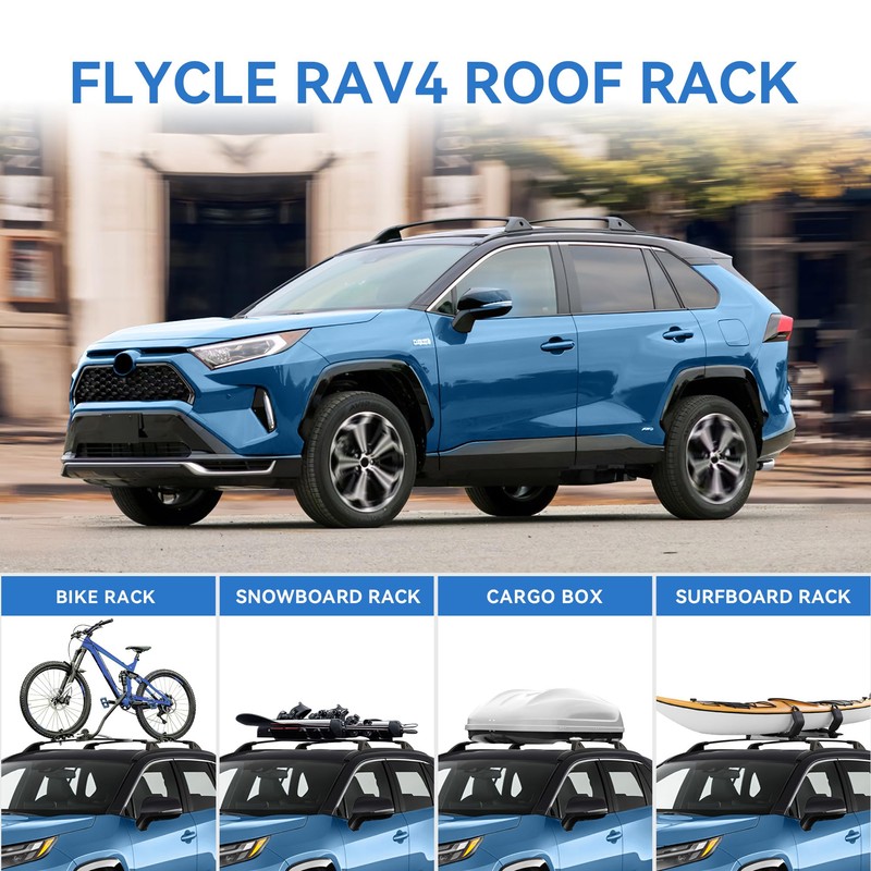 220LBS Roof Rack Cross Bars for 2019-2025 RAV4 XLE XSE