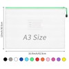 EOOUT 24pcs Mesh Zipper Pouch Bags A3 Extra Large Document