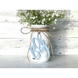 1PCS Oh Boy Script Baby Shower Tags | Boy Baby Shower Boy Baby Shower | Boy Baby Shower Decor | Boy Baby Shower Centerpiece Decoration