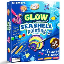 【Black Friday Sale】Christmas 2024 Gifts Toys for Kids Nicmore Sea Shells Art & Crafts: Glow in The Darkness Painting Kits Crafts for Kid Gift for Boys Girls Art Supplies Activities Toy Gifts for Kids