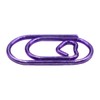Durlo 150 Pcs Heart Shaped Metal Purple Paper Clips Bookmark