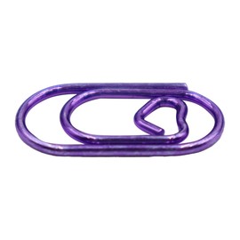 Durlo 150 Pcs Heart Shaped Metal Purple Paper Clips Bookmark Clips for School Office Document Organizing​