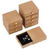 BENECREAT 8 Pack Cardboard Jewelry Boxes 3.5x3.5x1 Inch, BurlyWood Jewelry