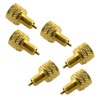 figatia 6Pcs Professional Solid Brass External Tire Bore Valve Reducer