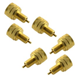 figatia 6Pcs Professional Solid Brass External Tire Bore Valve Reducer Adapter Connector