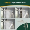Hibbent All Metal 10'' Rainfall Shower Head Combo,High Pressure Handheld