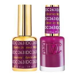 DND DC Gel Polish Set - 1 each of Purple Gel Polish and Purple Nail Polish, 263 Mystic Journey, 0.5 Fl Oz