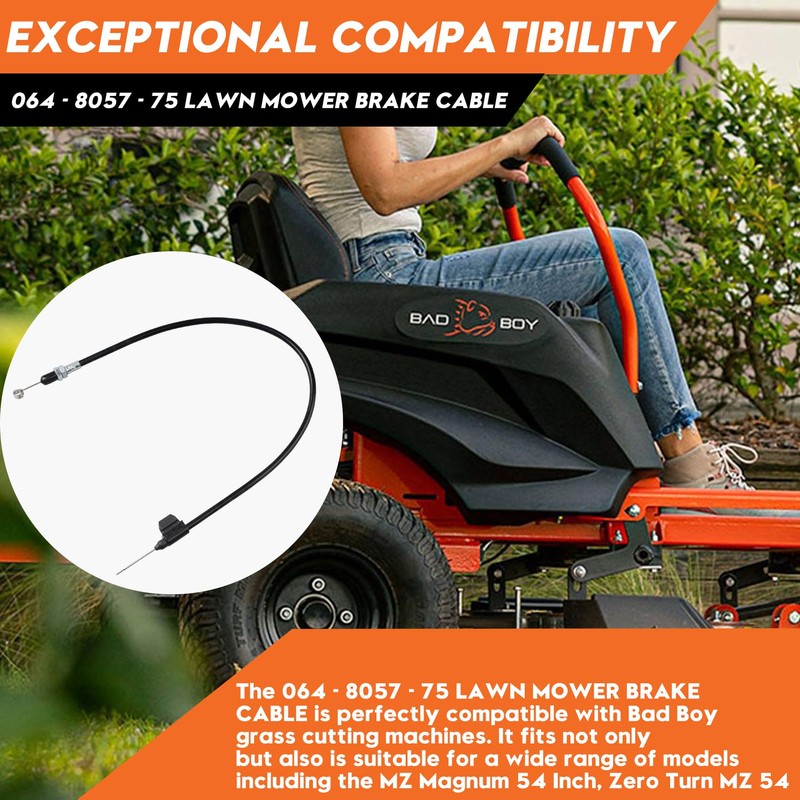 064-8057-75 Lawn Mower Brake Cable Compatible with Bad Boy Mower,