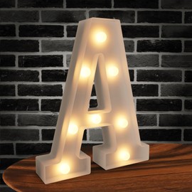 Light up Letters Marquee Letters, LED Alphabet Lights Sign - White Plastic White Wedding Engagement Party Baby Shower Birthday 'Marry Me'